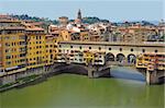 Vecchio Bridge, Florence , Italy, view from above