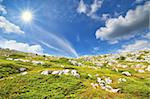 mountain range. natural composition. sunlight