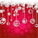 Beautiful red happy Christmas card,winter holiday background. EPS 8 vector file included