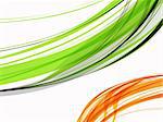 abstract green & orange wave vector illustration