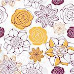 abstract cute seamless floral background vector illustration