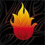 abstract symbol of fire flame vector illustration