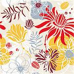 abstract lovely seamless floral pattern vector illustration