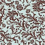 abstract retro seamless floral pattern vector illustration