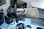 Microphone in broadcasting studio