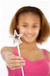 Young Girl Holding Fairy Wand