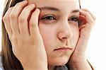 Portrait Of Stressed Young Girl