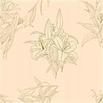 Seamless background with flower . Could be used as seamless wallpaper, textile, wrapping paper or background