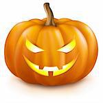 Pumpkin, Isolated On White Background, Vector Illustration