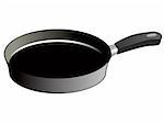 Illustration of frying pan on white background