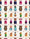 cartoon animal seamless pattern