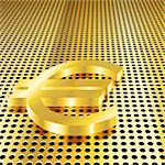 Conceptual golden euro background (EPS10 - Gradient, Transparency, Mesh)