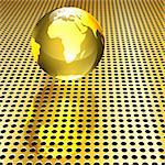 Conceptual golden globe background (EPS10 - Gradient, Transparency, Mesh)
