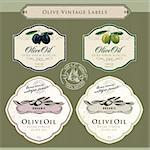 Vector illustration - Set of olive oil label templates