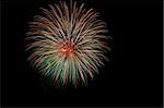 Colorful fireworks isolated over a dark background