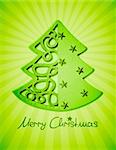 An image of a nice green christmas background