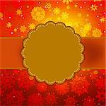 Cute warm color christmas card. EPS 8 vector file included