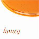 liquid honey isolated on white