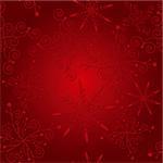 Abstract elegance red christmas snowflake seamless pattern