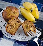 Delicious fresh baked banana muffins, with raisins and walnuts, dairy free suitable for vegan