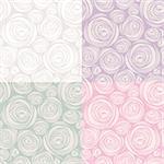 abstract pastel decorative seamless patterns vector illustration