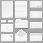 Office paper of different types. Illustration on white background.
