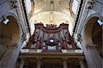 Big Wooden Organ in the Gothic Church in Paris