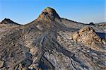 strange landscape produced bu active mud volcanoes