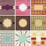 Vector set of vintage backgrounds with place for text.