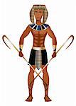 Vector Illustration of a man dressed in Egyptian Carnival Halloween Costume.