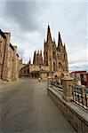 Cityscapes with Gothic Cathedral in Burgos, Spain