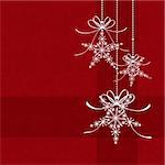 Abstract elegance red Christmas snowflake seamless pattern