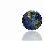 3d planet globe against a white background