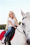 Little girl on a horse