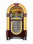 jukebox isolated on a white background, vector