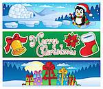 Christmas banners collection 2 - vector illustration.