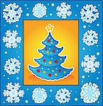 Christmas theme greeting card 5 - vector illustration.