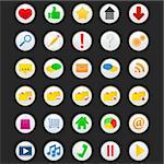 Set of 30 vector web icons