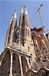 Sagrada Familia Cathedral in the city Barcelona, Spain