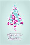 Vector decorative shining cute Christmas tree background (from my "Christmas collection" )