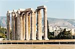 Ruins of Temple of Olimpian Zeus, Athens, Greece