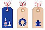 Vector Christmas Tags collection for your gift!