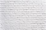 White brick wall, perfect as a background