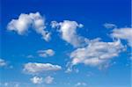 Beautiful white clouds and blue sky on a sunny day