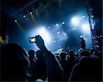 people watching open air concert