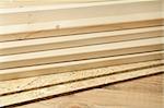 Construction material- stack of wood planks