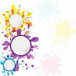 Set of banner template ink, cute element for design. Vector illustration. Abstract eps10