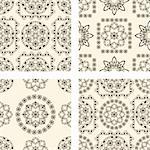 vector set of seamless vintage patterns