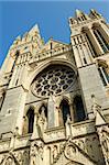 Close up of the front of Truro Cathedral, Cornwall UK.