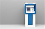 3d illustration of cash machine